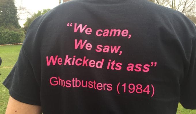 Ghostbusters T-shirt slogan