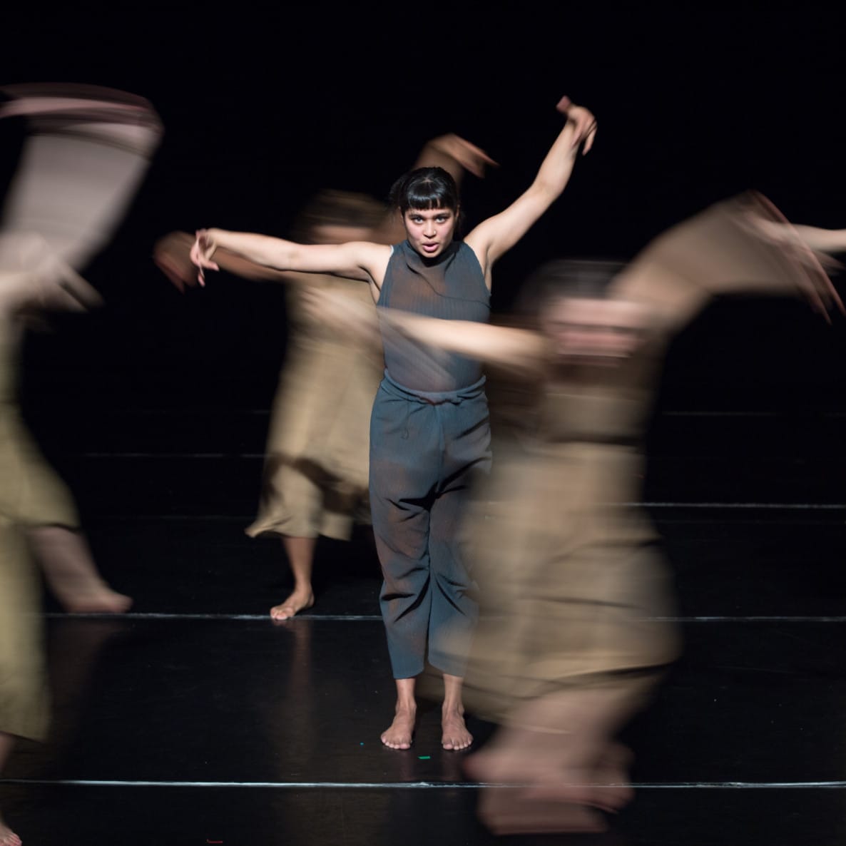 Dancers dancing on stage
